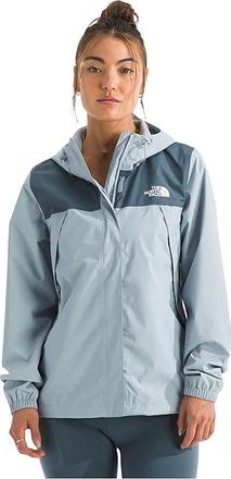 The North Face Antora Rain Jacket Womens Coat Frost Grey/Granite Grey : 2XL, Polyester