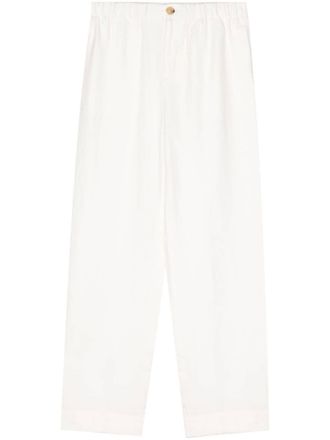 Vince elasticated-waist wide-leg trousers - White