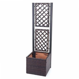 Hhg Hhg - Enrejado De Polirrat&aacute;n 274, Enrejado De Jardinera, 142x43x43cm, Marr&oacute;n