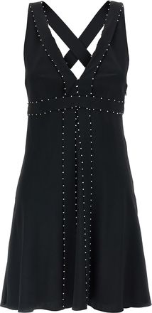 Giovanni Bedin Black Acetate Short Womens Dress