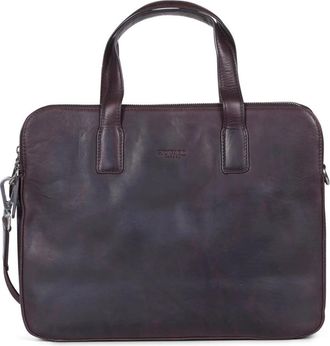 Howard London Laptop Bag Harrison - Heren - Laptoptassen - Bruin - ONE Size - Leer - Tassen
