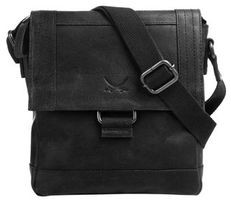 Sansibar Umh&auml;ngetasche SANSIBAR, Damen, Gr. B/H/T: 23cm x 20cm x 4cm onesize, schwarz, Leder, gepflegt, Taschen Umh&auml;ngetasche, echt Leder