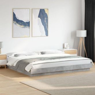 vidaXL Vidaxl - Estructura De Cama Madera De Ingenier&iacute;a Gris Hormig&oacute;n 200x200cm