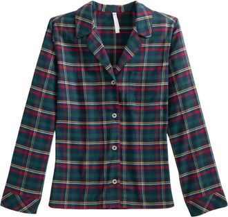 Southern Tide Womens Partridgeberry Plaid Lounge Shirt In Dress Blue