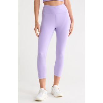 90 Degree by Reflex Lana Interlock Crossover High Rise Leggings in Desert Bloom at Nordstrom Rack, Size X-Small