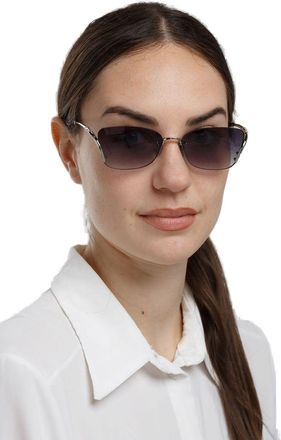 Ana Hickmann Womens Sunglasses Silver-Black Metal Eyewear - Silver/black