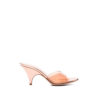 Gianvito Rossi Plexi Kittenhak Mules - Dames - Muiltjes - Roze - 40 EU - Leer - Schoenen