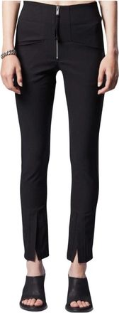 Thom Krom Zwarte Slim Fit Stretch Broek Ss 24 - Dames - Slim Fit Broeken - Zwart - XS - Broeken
