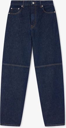 Ganni Navy Stary Jeans in Dark Rinse Denim - Size 24W/33L Organic Cotton