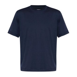 Eleventy T-Shirts, male, Blue, Size: 2XL Crew neck T-shirt