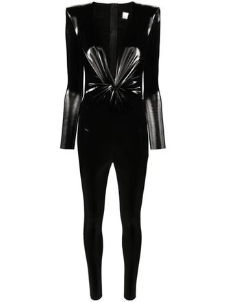 Nissa Jumpsuit met V-hals - Zwart