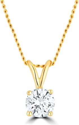 The Diamond Store Chloe 0.25ct Lab Diamond Solitaire Necklace Pendant in 9K Yellow Gold H/Si