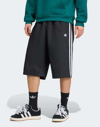 adidas Originals Adicolor SST - Pantaloncini in twill di cotone neri-Nero