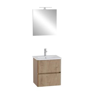 Vitra Mobile Bagno mia Round Plus Base Cm. 56,5 X 44,8 X 62,5 - Golden Oak