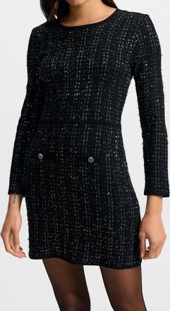 Veronica Beard Channing Knit Mini Dress In Black