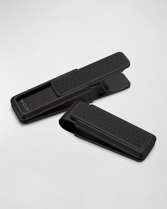 M Clip Men & apos;s Honeycomb IP Black Stainless Steel Money Clip