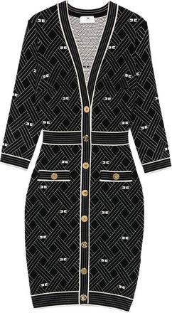 Elisabetta Franchi Button Patterned Dress