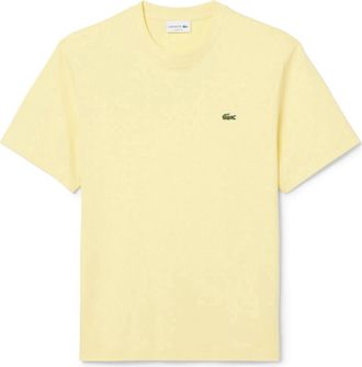 Lacoste Cotton Crewneck T-Shirt in Yellow at Nordstrom, Size 4