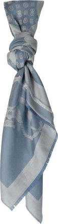 Guess Accessoires, Dames, Blauw, ONE Size, Polyester, Dita Logo Kefiah Sjaal