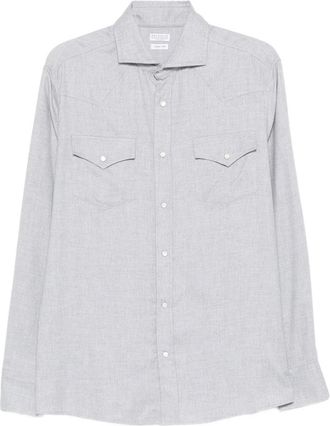 Brunello Cucinelli Double-pocket Long-sleeve Shirt