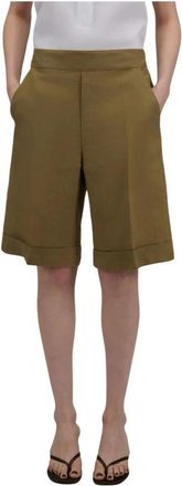 Xacus Bermuda n Lino - Dames - Korte Broeken - Groen - XL - Linnen - Korte Broeken