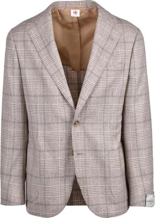LUIGI BORRELLI NAPOLI Giacca Stondata - Heren - Business blazers - Beige - 2XL - Wol - Kostuums