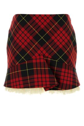 Alexander McQueen Alexander Mcqueen Embroidered Polyester Blend Mini Skirt