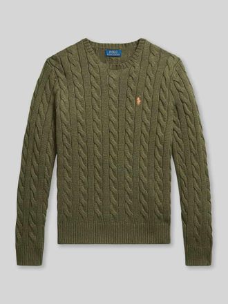 Polo Ralph Lauren Regular Fit Strickpullover aus reiner Baumwolle in Oliv, Gr&ouml;&szlig;e L