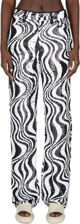 Simon Miller Straight Broeken - Dames - Straight fit broeken - Wit - 2XS - Polyester - Broeken