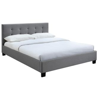 Miliboo Miliboo - Letto 160 X 200 Imbottito Tessuto Grigio Marquise