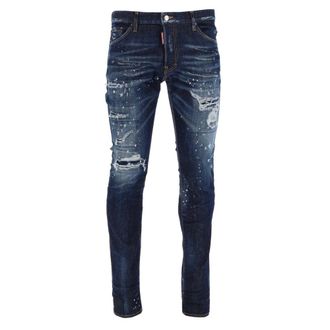 Dsquared2 Mens Ripped Cool Guy Jeans Dark Blue Cotton - Size 30 (Waist)