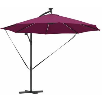 vidaXL Parasol De Cantilever Tipo Pl&aacute;tano Rojo Burdeos Vidaxl