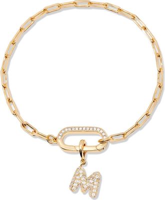 Brook & York Petra Initial Charm Bracelet in Gold M at Nordstrom