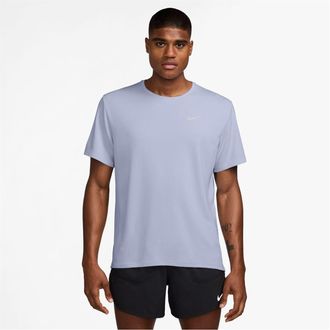 Nike Heren T-shirt Miler met Swoosh en reflecterende details (Ghost)