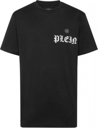 Philipp Plein T-Shirt Round Neck SS Gothic Plein - Heren - T-shirts - Zwart - 2XL - Katoen - Tops