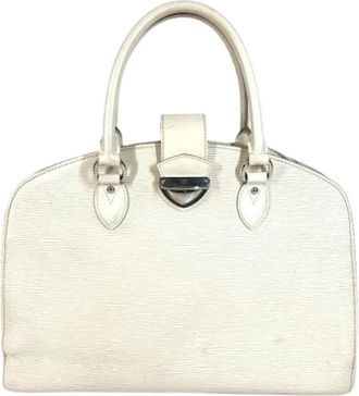 Louis Vuitton Pre-owned Vintage Handtas - Dames - Vintage Handtas - Wit - ONE Size - Leer - Vintage