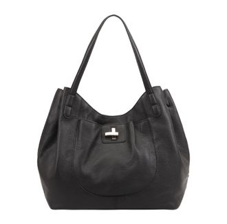 Paul Costelloe Womens Bolivar Leather Shoulder Bag - Black - One Size