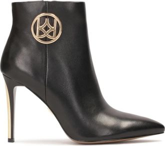 Kazar Leren laarzen met puntige tenen - Dames - Laarzen met Hak - Zwart - 37 EU - Leer - Schoenen