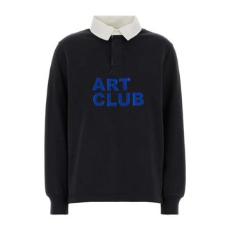 J.W.Anderson Polo Shirts, female, Black, XS, Art Club Rugby Polo Top