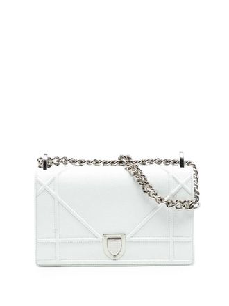 Dior 2016 Small Grained Calfskin Diorama Flap crossbody bag - women - Calf Leather - One Size - White