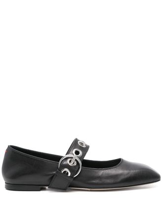 Aeyde Uma ballet flats - women - Nappa Leather/Calf Leather/Calf Leather - 37 - Black