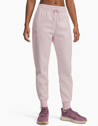 Under Armour Womens UA Rival Solid Slim Joggers - Pink - Size: 18 2xl