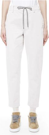 Eleventy Broeken, Dames, Wit, 2Xs, Katoen, Pantalaccio Trainingsbroeken
