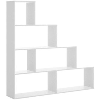 Dmora Librer&iacute;a Dleverb, Estanter&iacute;a De Oficina Multiusos, Librer&iacute;a Con 6 Baldas, 145x29h145 Cm, Blanco - Dmora