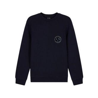 A|X Armani Exchange Hoodies & sweatvesten, Heren, Blauw, S, Katoen, Crewneck Sweatshirt