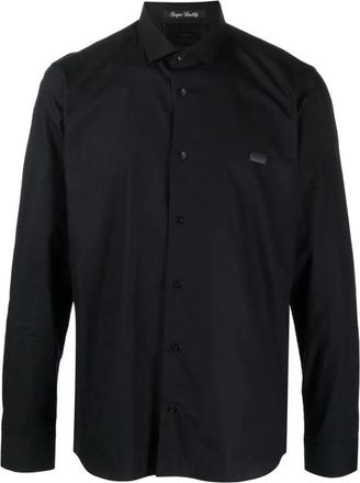 Philipp Plein Casual overhemd met lange mouwen - Heren - Casual Overhemden - Zwart - 3XL - Katoen - Overhemden
