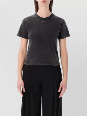 Ottolinger cotton washed slim-fit pierced-detail t-shirt