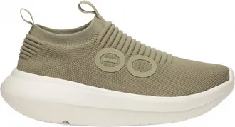 Oofos Mens Oomy Zen Slip-On Shoe In Chalk/ Foliage
