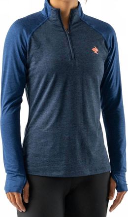 Rabbit Womens Ez Zip Running Top 2.0 In True Eclipse