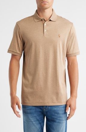 Polo Ralph Lauren Solid Cotton Jersey Polo in Grey Cloud Heather at Nordstrom, Size Xx-Large